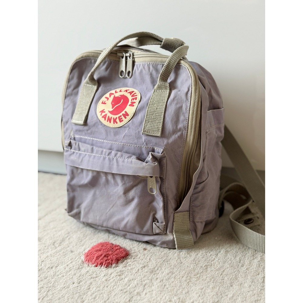 Fjallraven Kanken Mini Backpack Lavender Grey Small Rucksack Unisex